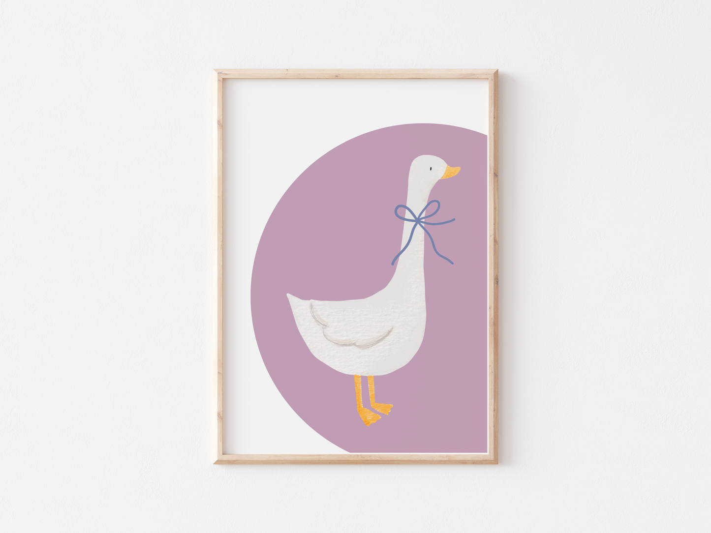 Colorful Goose Wall Art - Cute Nursery Poster for Kids' Room Decor