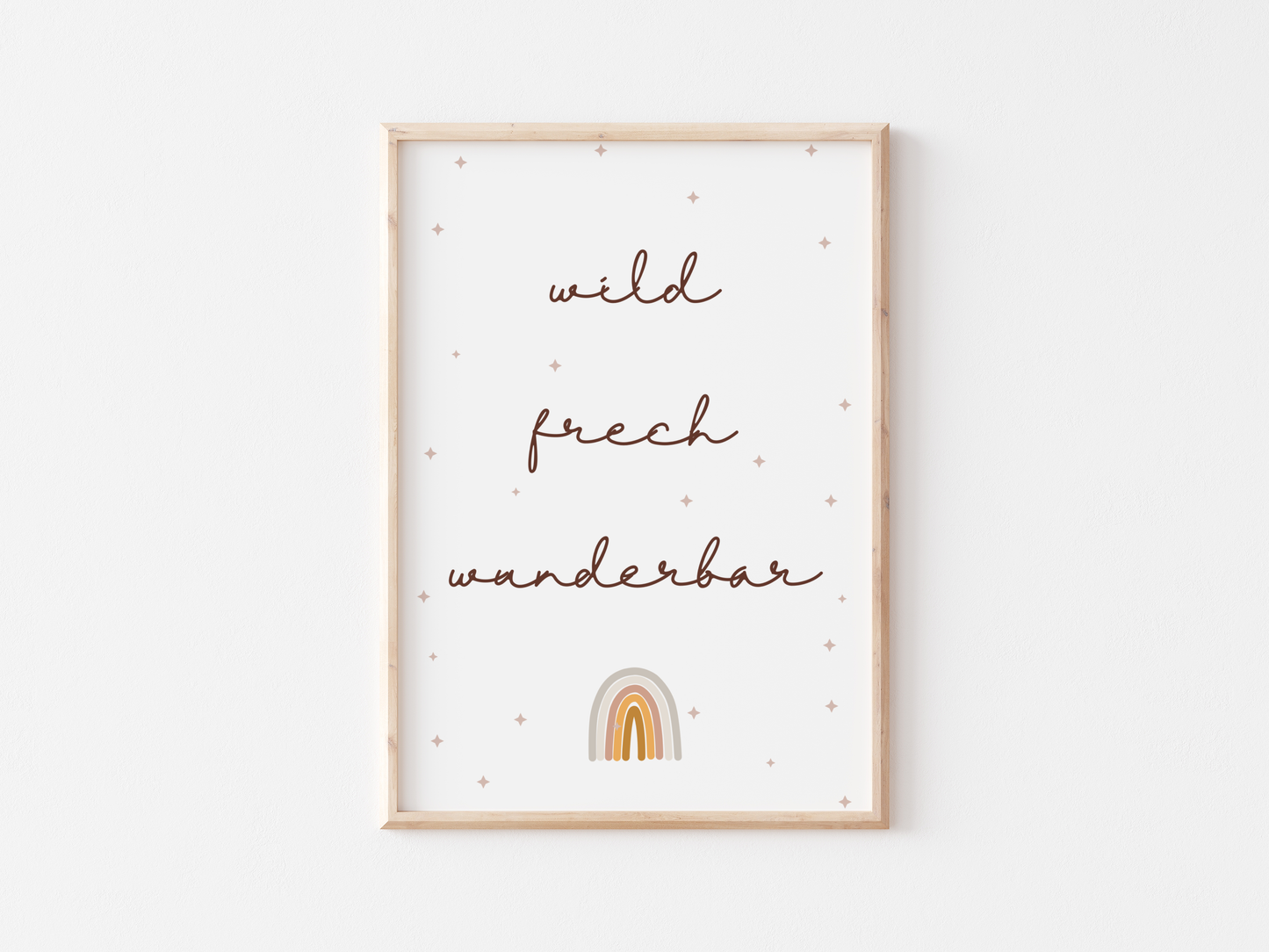 Set of 3 boho rainbow and name posters