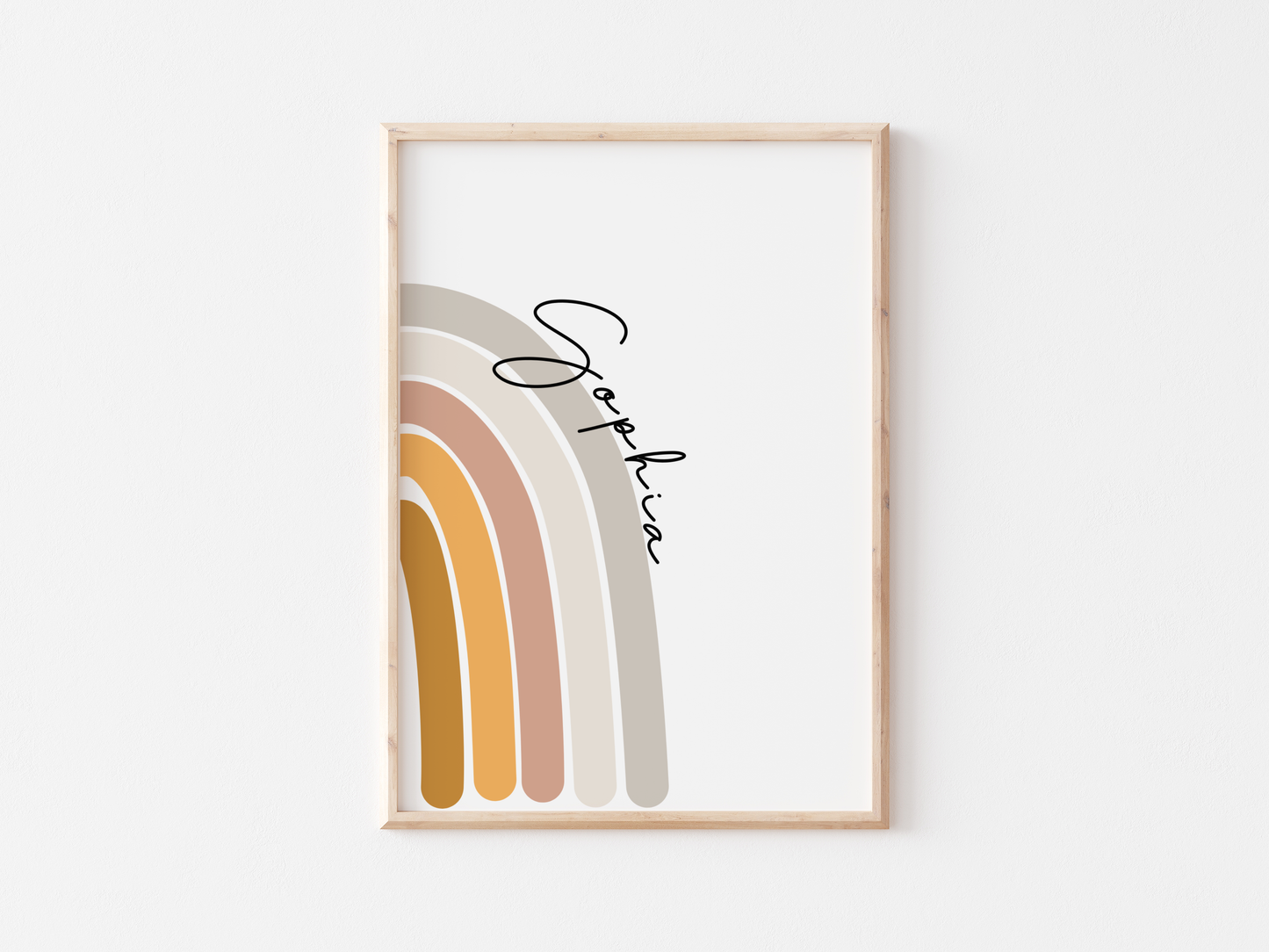 Set of 3 boho rainbow and name posters