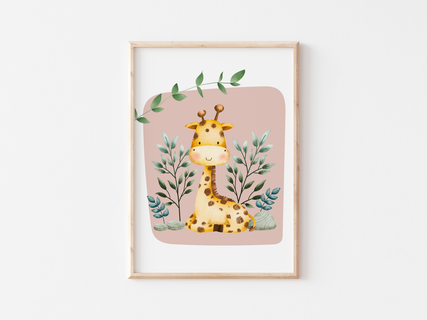3er Set Giraffe, Zebra & Lion Posters