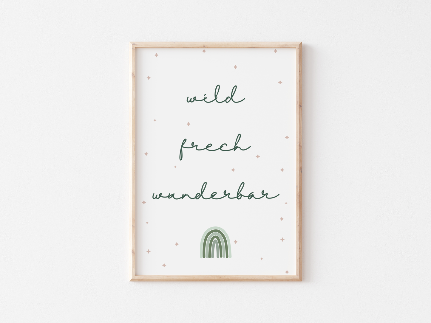 Set of 3 boho rainbow and name posters