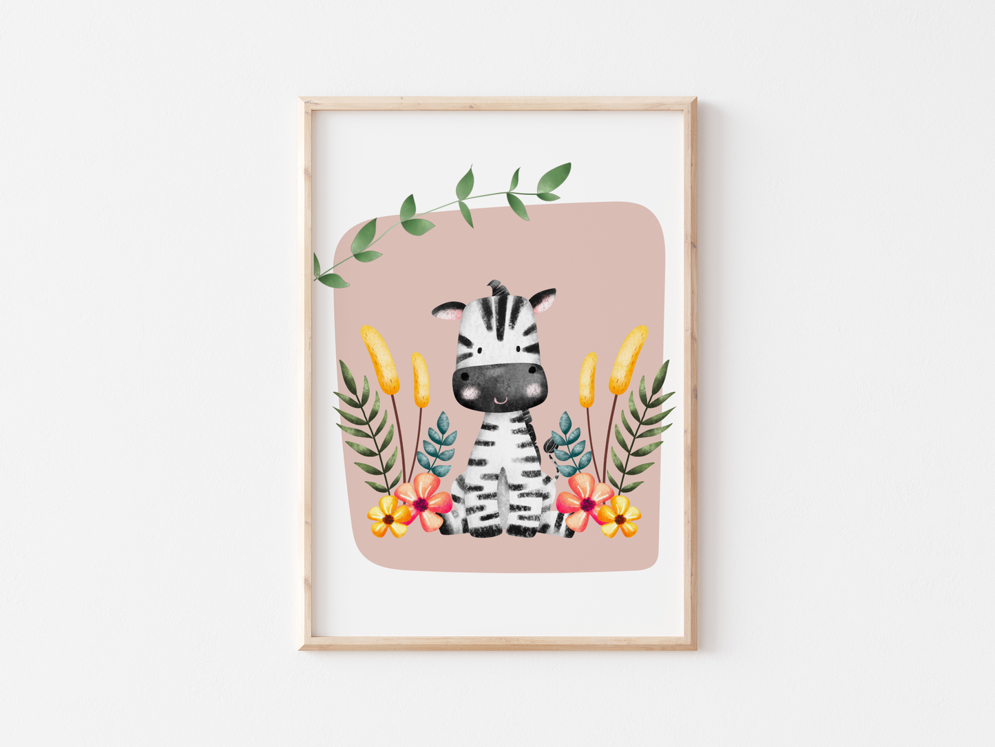 3er Set Giraffe, Zebra & Lion Posters