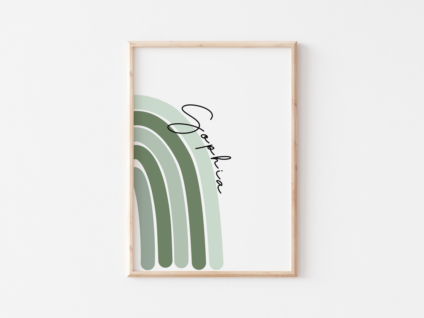 Set of 3 boho rainbow and name posters