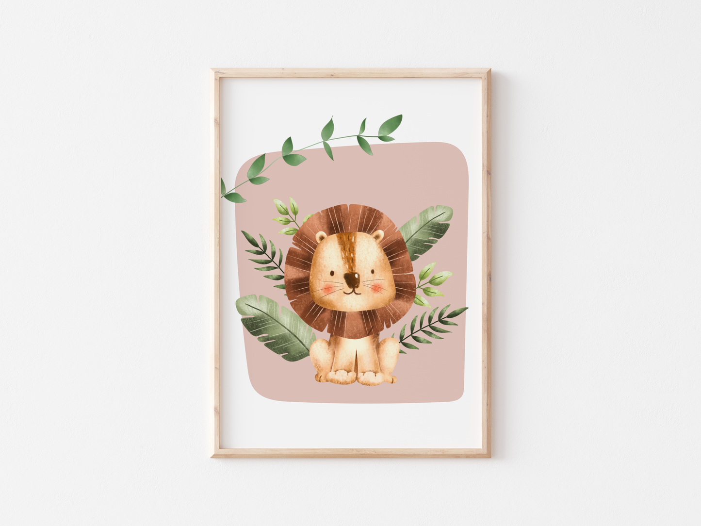 3er Set Giraffe, Zebra & Lion Posters