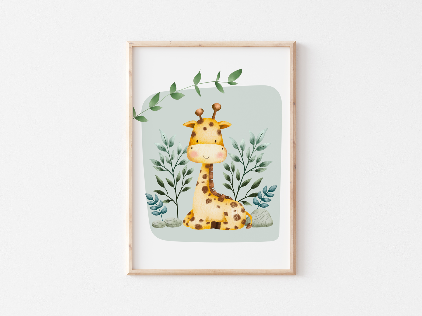 3er Set Giraffe, Zebra & Lion Posters