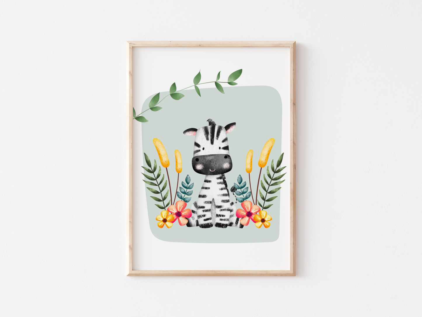 3er Set Giraffe, Zebra & Lion Posters