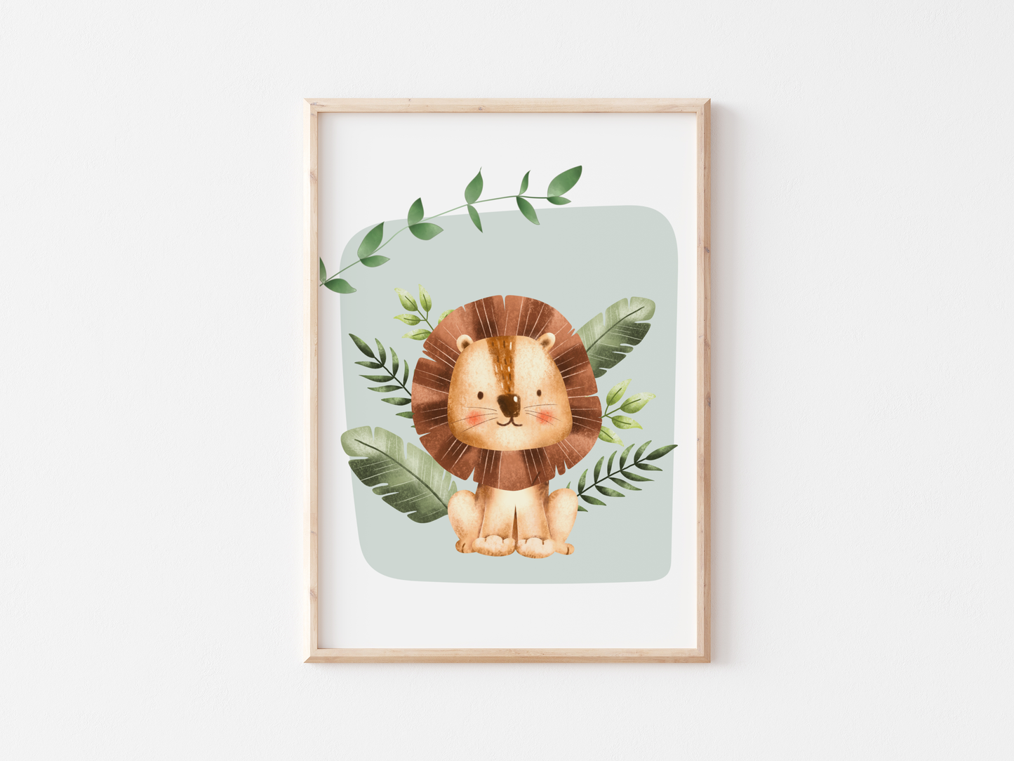 3er Set Giraffe, Zebra & Lion Posters