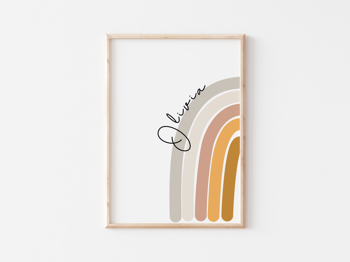 Set of 3 boho rainbow and name posters