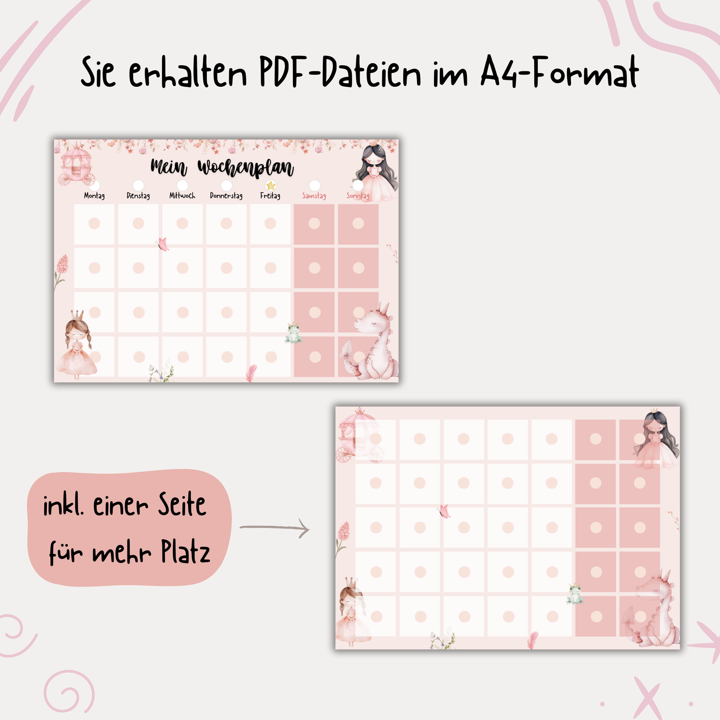 Wochenplan für Kinder zum Ausdrucken