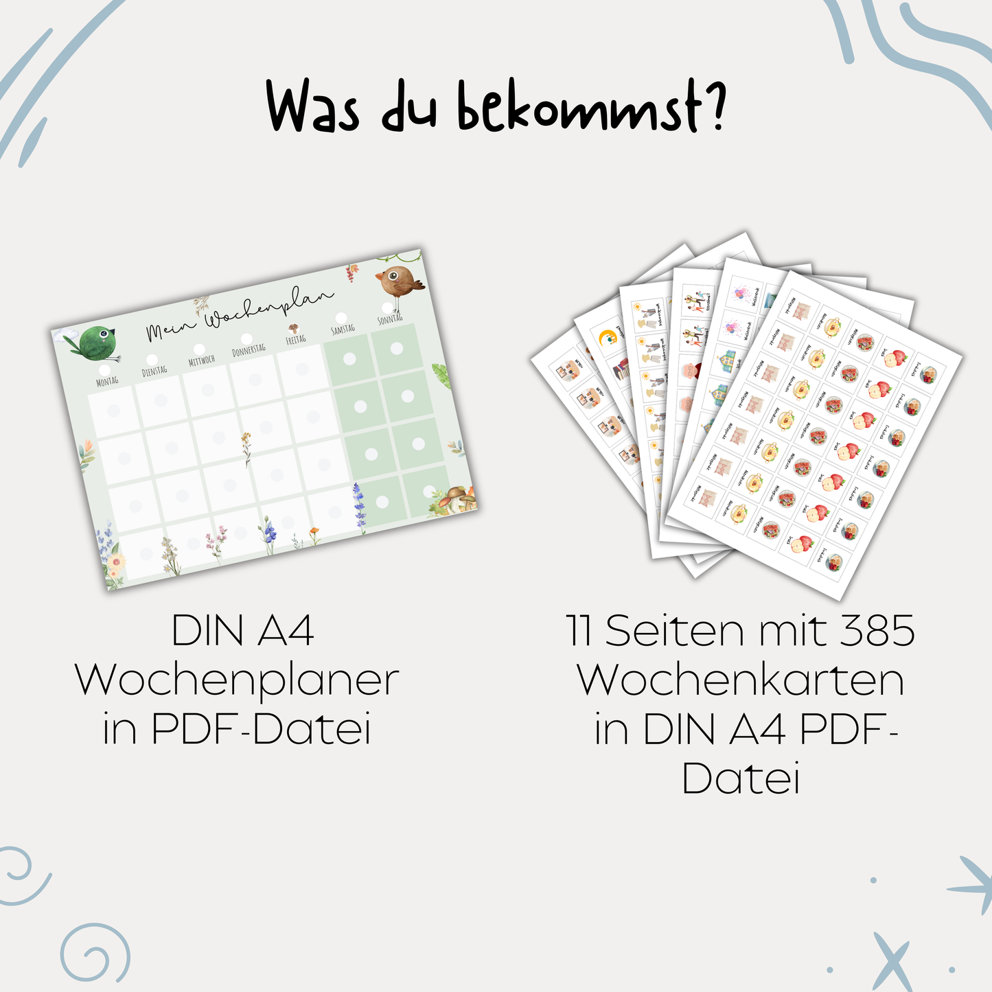 Wald-Wochenplan für Kinder zum Ausdrucken als PDF