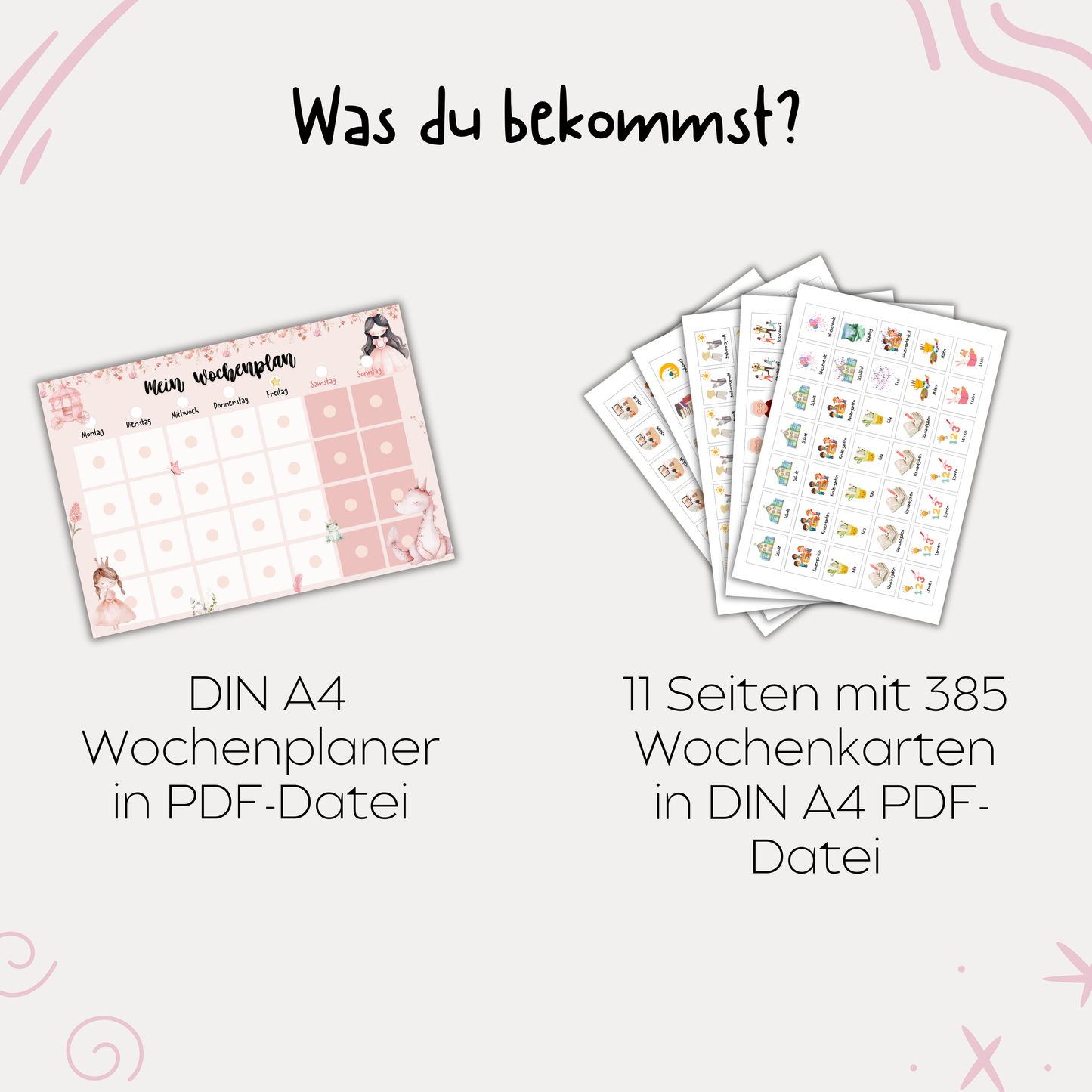 Wochenplan für Kinder zum Ausdrucken