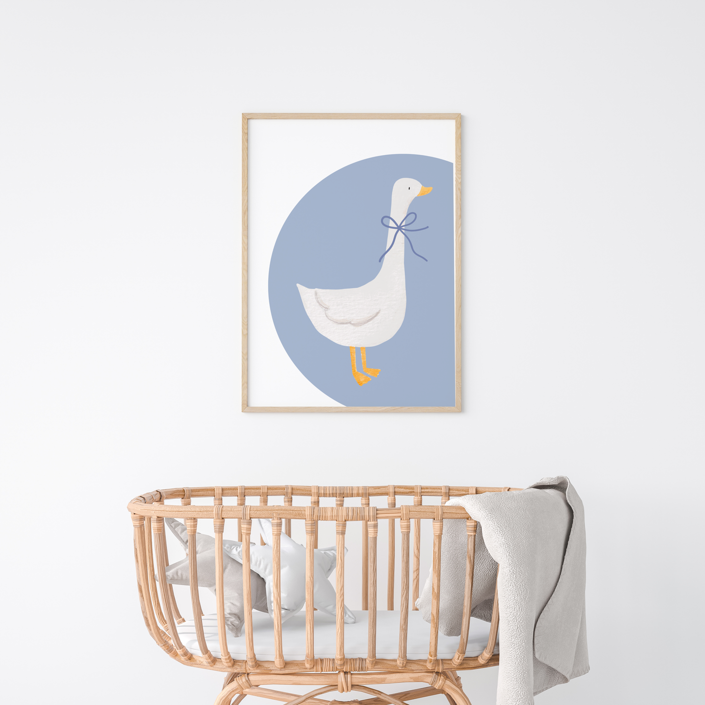 Colorful Goose Wall Art - Cute Nursery Poster for Kids' Room Decor