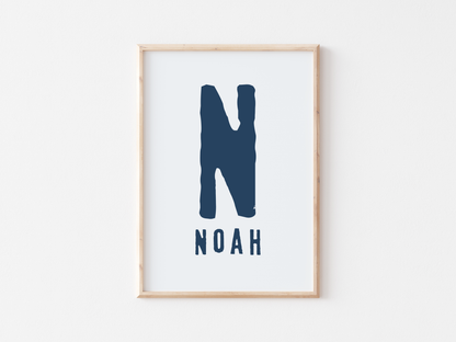 Sports-Themed Wall Art | Toddler Boy Room Decor | Customised Name