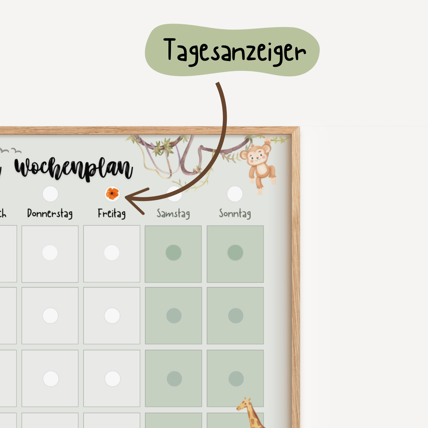 Wochenplan für Kinder zum ausdrucken