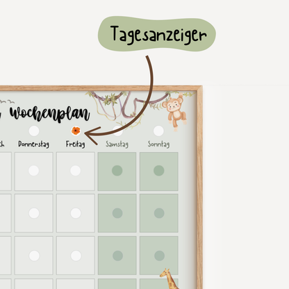 Wochenplan für Kinder zum ausdrucken