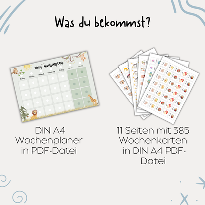 Wochenplan für Kinder zum ausdrucken