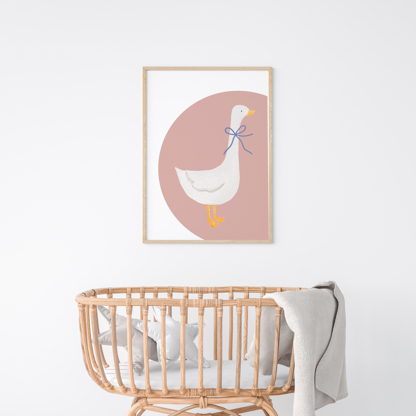 Colorful Goose Wall Art - Cute Nursery Poster for Kids' Room Decor