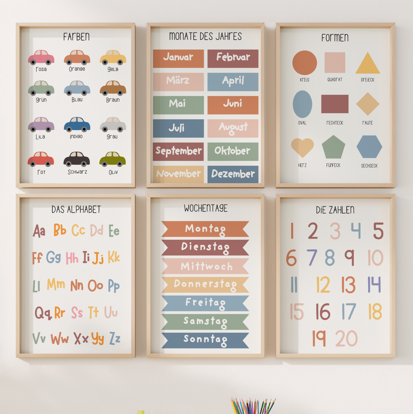 ABC | Numbers | Colors | Shapes | Days of the week | Months