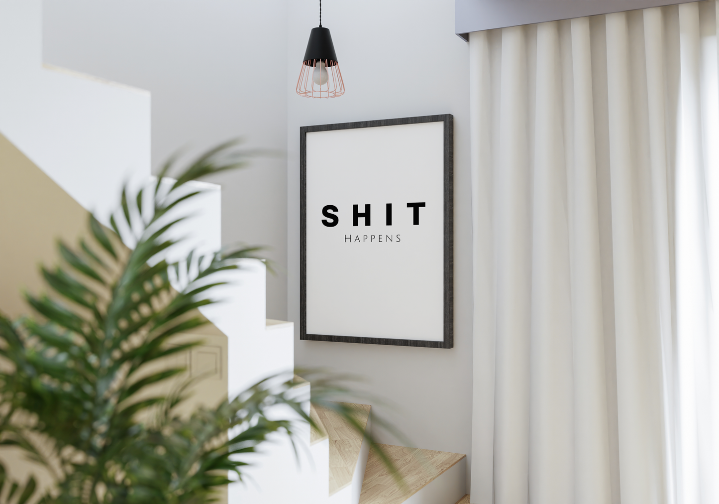 Shit Happens Poster | Funny Guest Toilet Poster